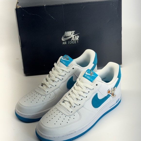 NEW Nike Air Force 1 Low Hare space jams white blue mens 9 - Picture 1 of 7